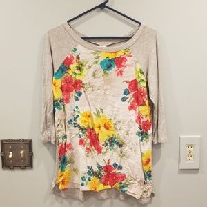 EUC Floral Tee